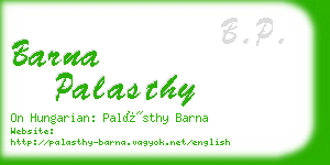 barna palasthy business card